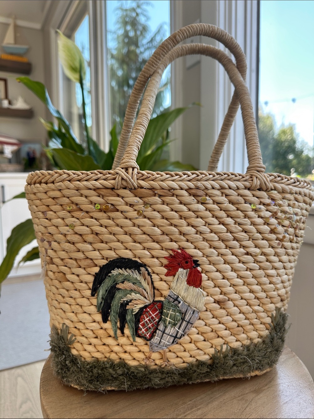 Cappelli Straworld Rooster Straw Tote